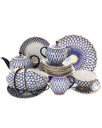 Factory Direct! Lomonosov Imperial Porcelain Tableware Cobalt Net